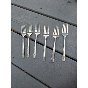 ONEIDA 1937 CAPRICE Nobility Plate Silverplate 6 1/2" Set Of 6‎ Salad Forks